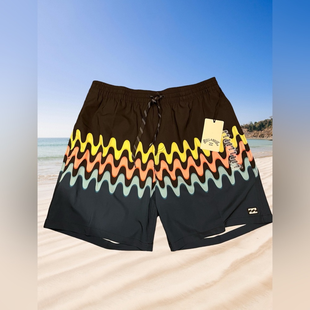 Billabong Tribong Board Shorts Size Medium , Hazey Days Layback Raven.